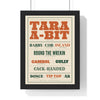 Brummie Sayings Letterpress Print in a black frame, one of the three prints in the Brummie set