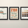 Brummie Sayings Set of 3 Prints framed side by side on a wall