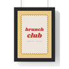 Brunch Club Print framed in a black frame, ready to hang