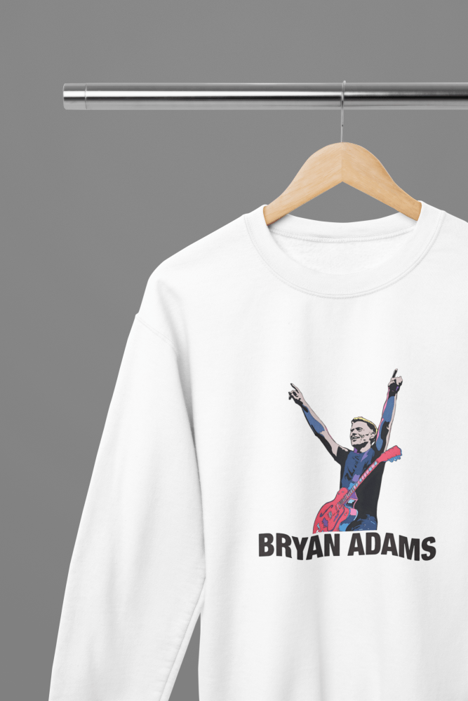 Bryan Adams T-Shirt/Sweatshirt - Poster Kingz - S - Sweatshirt - White