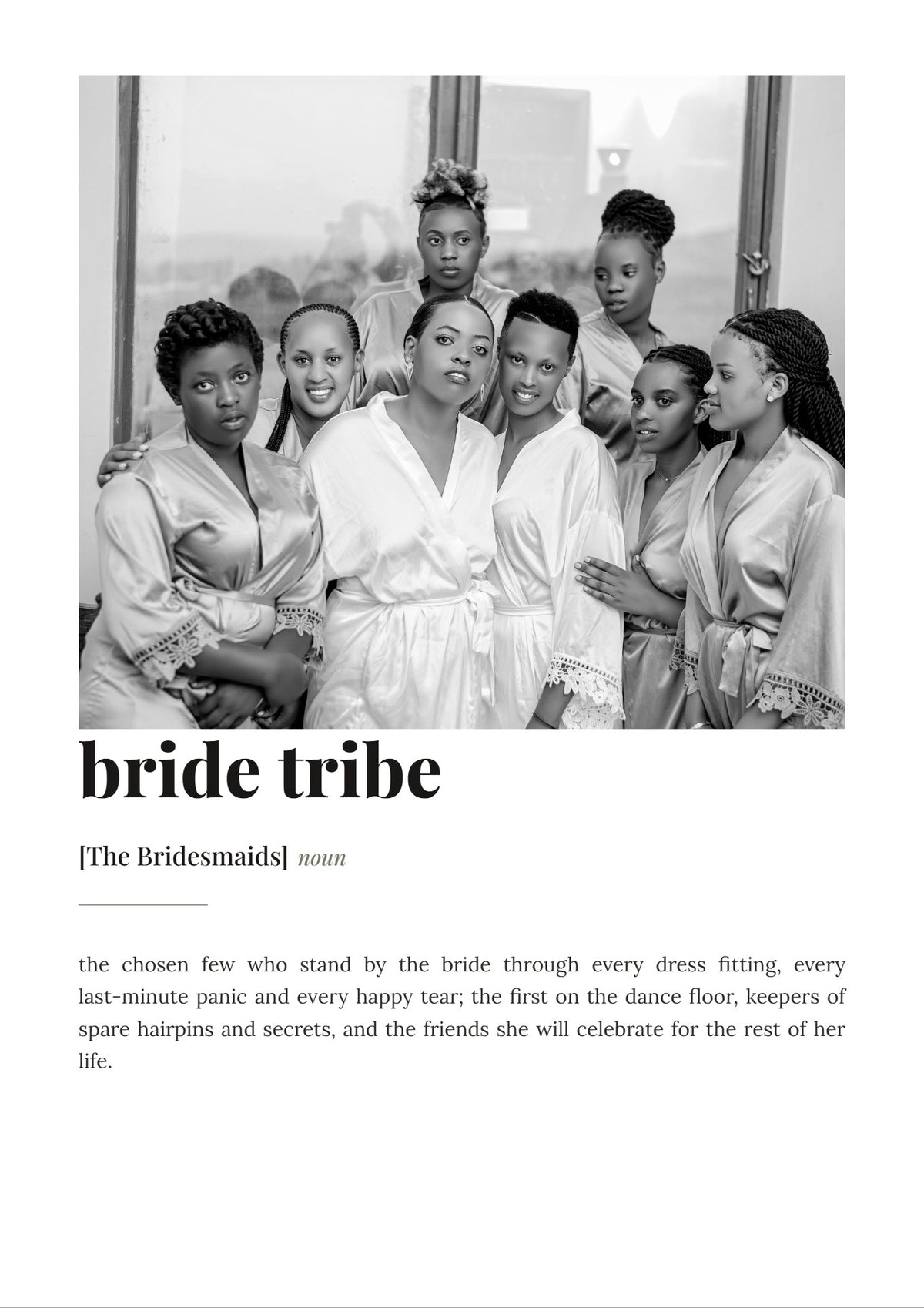 Personalised Bride Tribe Print - design detail