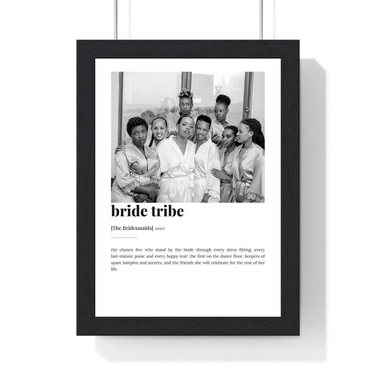 Personalised Bride Tribe Print - framed print