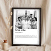 Personalised Bride Tribe Print - Lifestyle - leaning in a frame with dried flowers