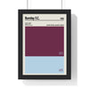 Burnley FC Colour Swatch Print - Poster Kingz - A5 (unframed) - 