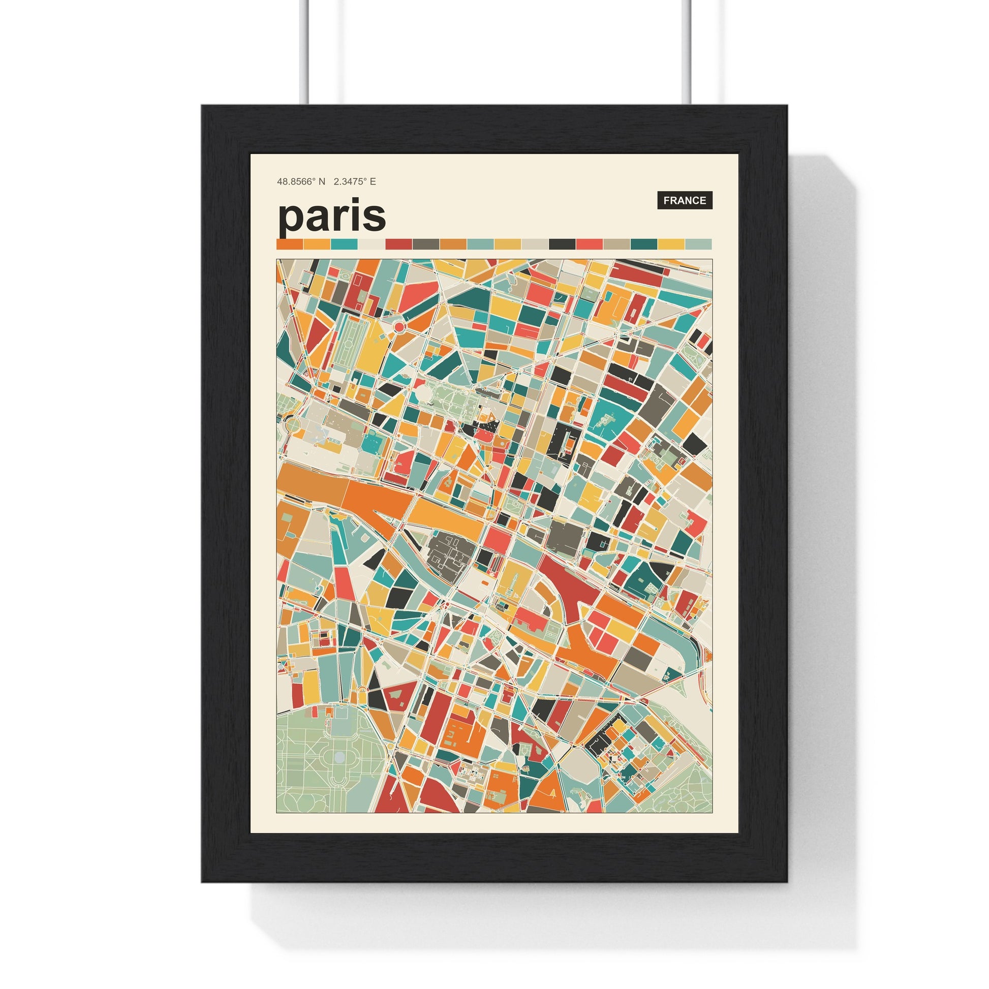 Custom city map poster made from real street map data