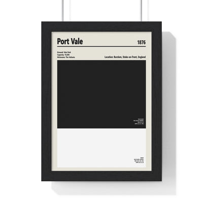Port Vale colour swatch print black and white