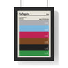 Harlequins colour swatch poster featuring iconic Quins palette