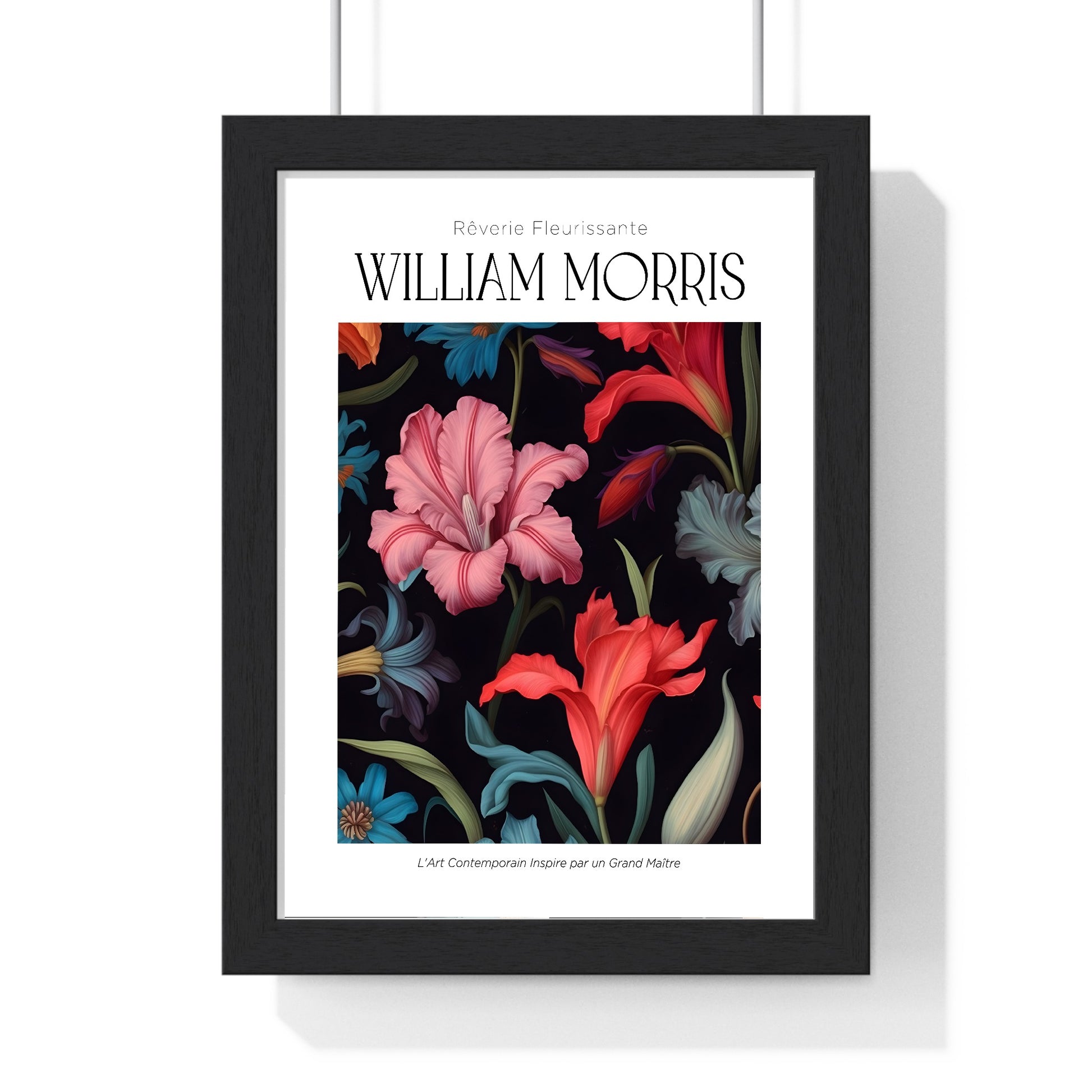 11x14-08 poster framed in black wood with perspex front