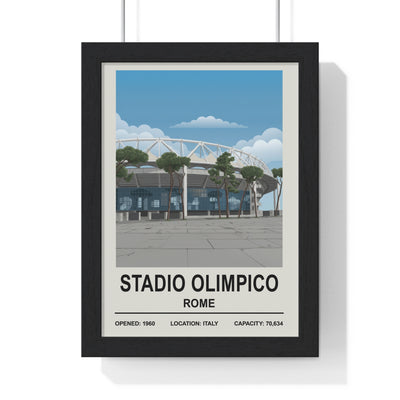 Stadio Olimpico stadium poster Rome wall art