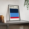 Titans navy blue red colour palette poster