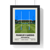 Franklin's Gardens Copy poster framed in black wood frame