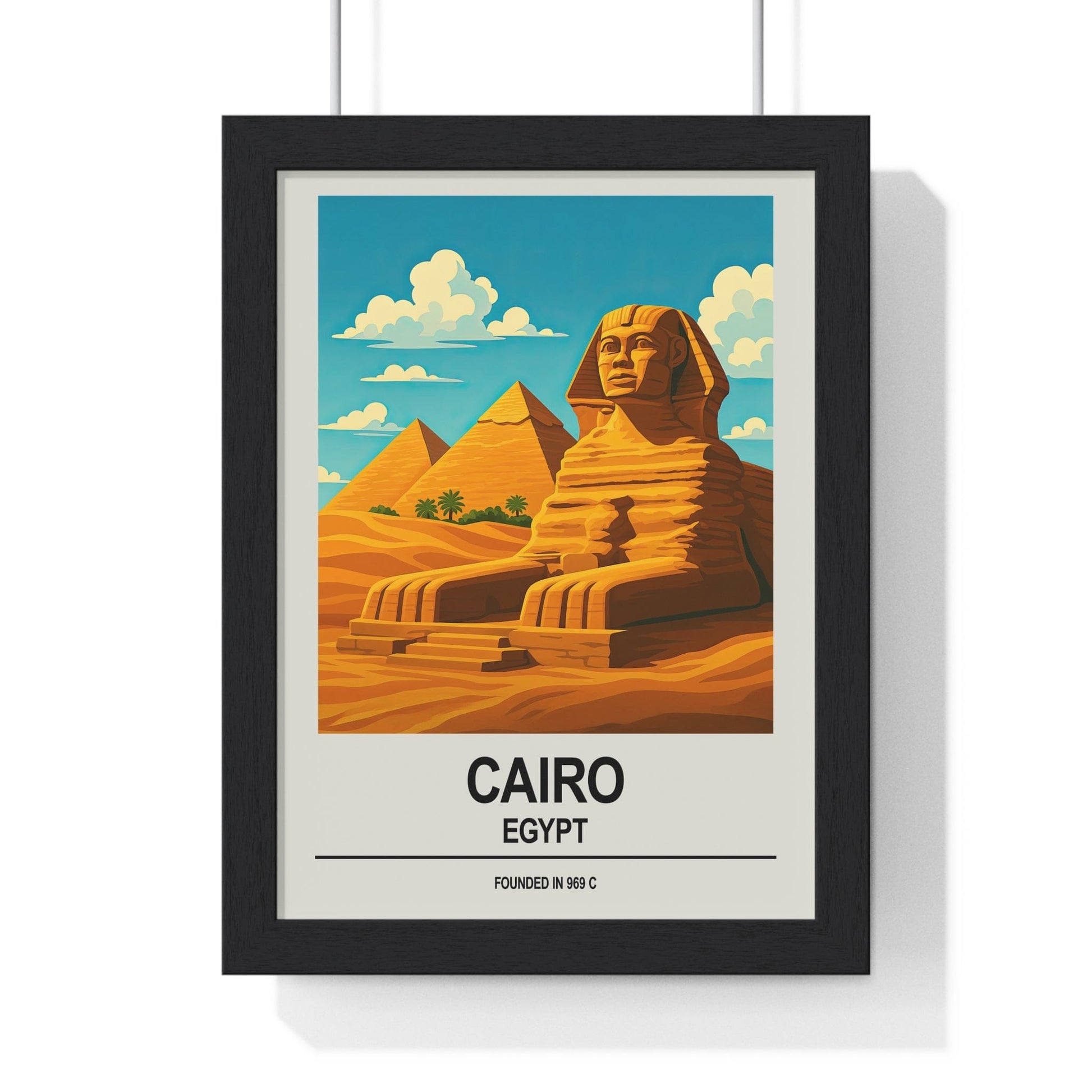 Framed Cairo travel poster