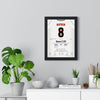 Cal Ripken Jr. 1995 2,131st Consecutive Game Poster - Baltimore Orioles 8 Jersey Print framed on a living room wall