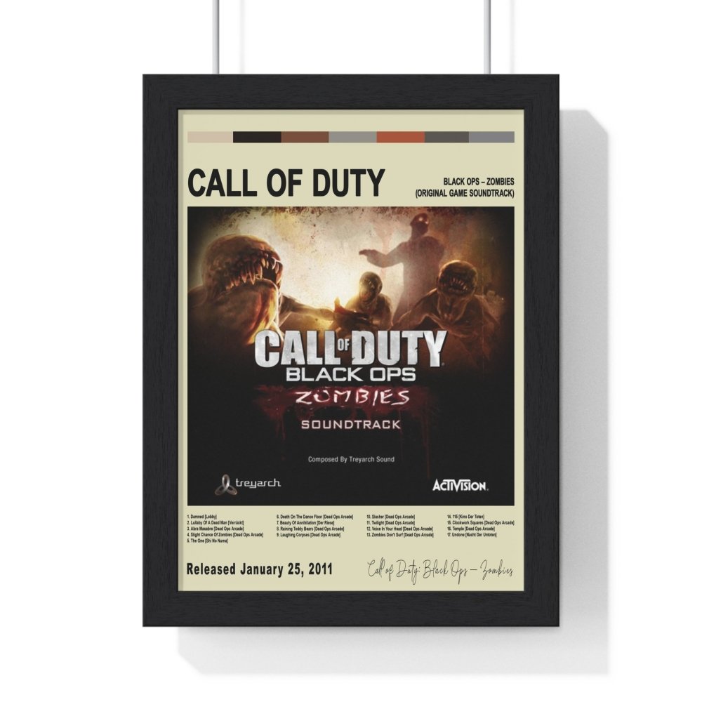 Call of Duty Black Ops - Zombies Soundtrack Album Cover Poster - Poster Kingz - A5 (unframed) - Vintage - 