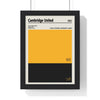 Framed Cambridge United colour swatch print