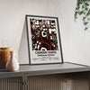 Camden Yards map print framed and leaning on a sideboard