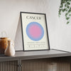 Framed Cancer Astrology Chart poster