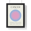 Framed Cancer Astrology Chart poster