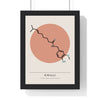 Capsaicin Molecule print framed in a black frame, ready to hang