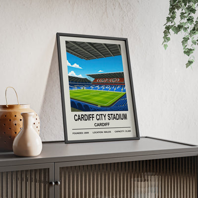Cardiff City Stadium Print - Poster Kingz - A5 (unframed) 5.8 × 8.3 in - 