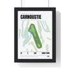 Carnoustie 16th Hole White print framed in a black frame, ready to hang