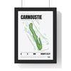 Carnoustie 6th Hole White print framed in a black frame, ready to hang