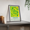 Framed Carrow Road Stadium map print