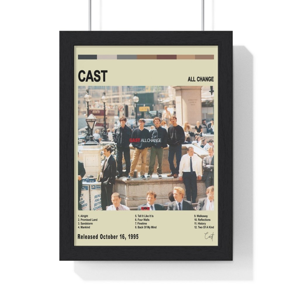 Cast - All Change Album Cover Poster - Poster Kingz - A5 (unframed) - Vintage - 