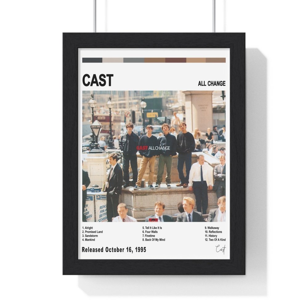 Cast - All Change Album Cover Poster - Poster Kingz - A5 (unframed) - White - 