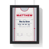 Catriona Matthew Royal Lytham 2009 Golf Poster - Caddie Bib Major Win Print framed in a black frame, ready to hang