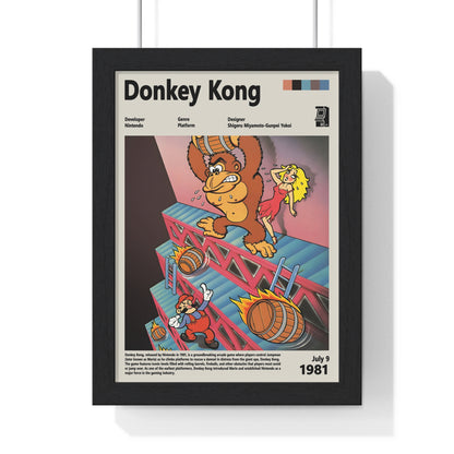 Donkey Kong 1981 - Video Game Info minimalist Poster