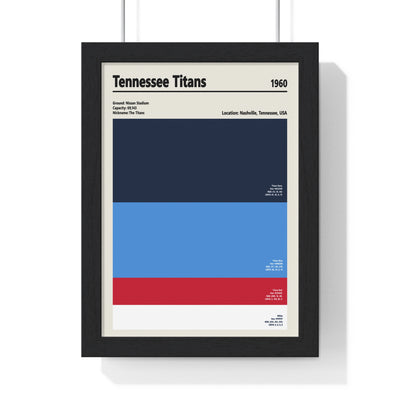 Tennessee Titans colour swatch wall art print