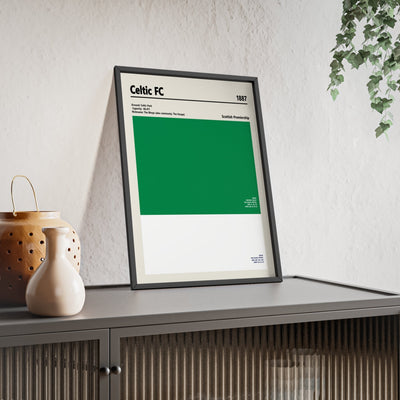 Framed Celtic FC colour swatch print