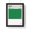 Framed Celtic FC colour swatch print