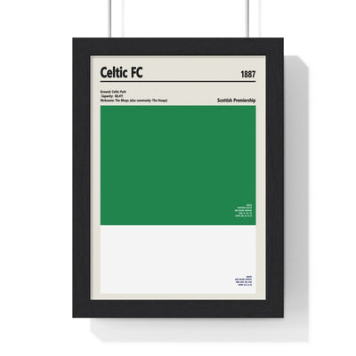 Framed Celtic FC colour swatch print