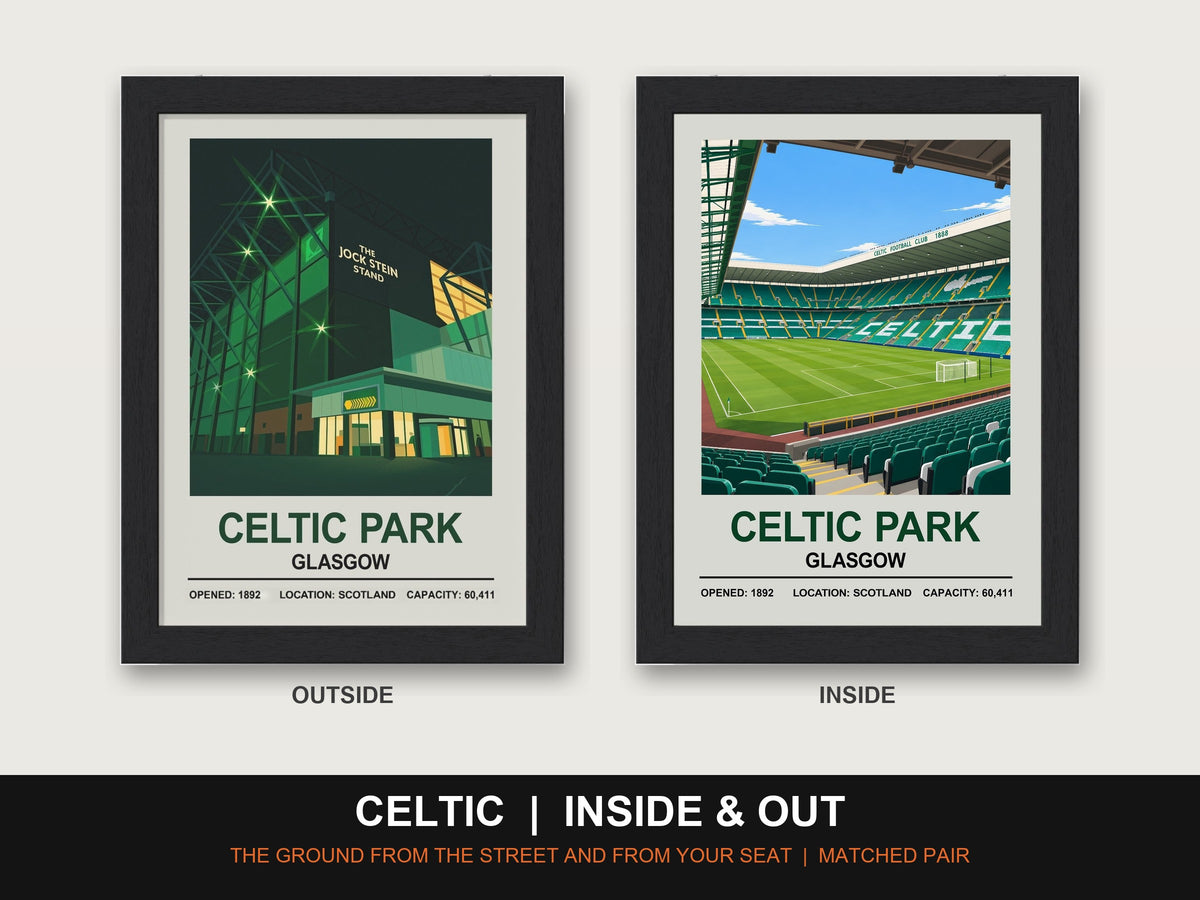 Celtic Inside & Out Stadium Set | Celtic Park + Inside Stadium Prints