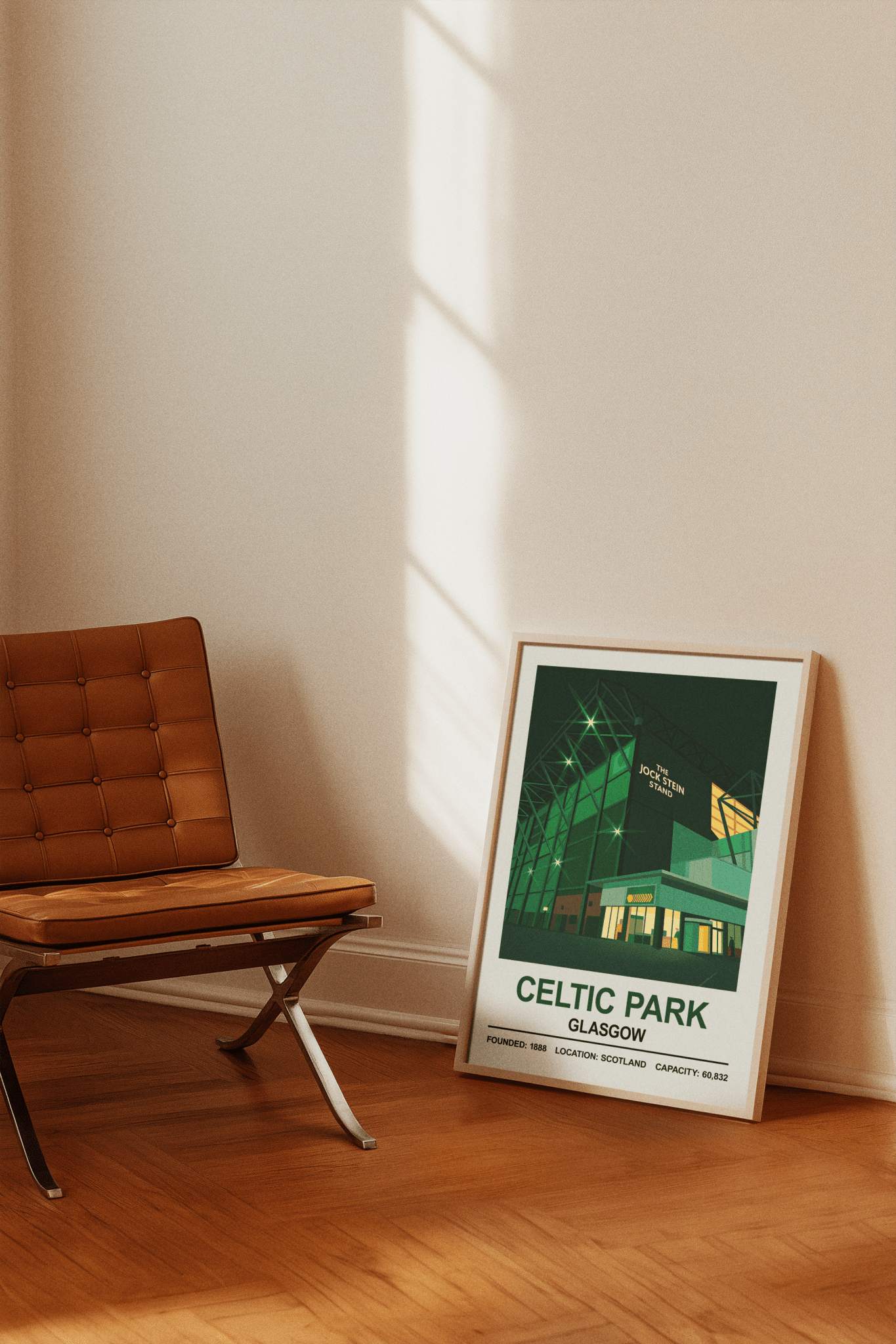 Framed Celtic Park Stadium poster