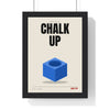 Chalk Up Snooker print framed in a black frame, ready to hang