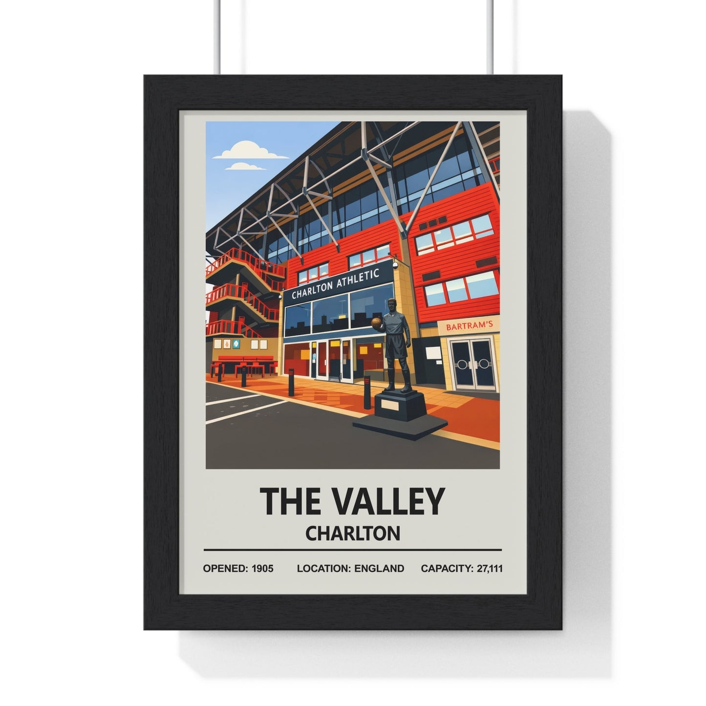 Framed Charlton The Valley Stadium poster