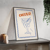 Framed Cheers Cocktail Kitchen Print - Martini Glass print