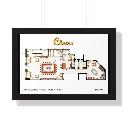 Cheers TV Show Bar Floor Plan - Poster Kingz