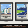 Chelsea Inside & Out Stadium Set | Stamford Bridge + Inside Stadium Prints