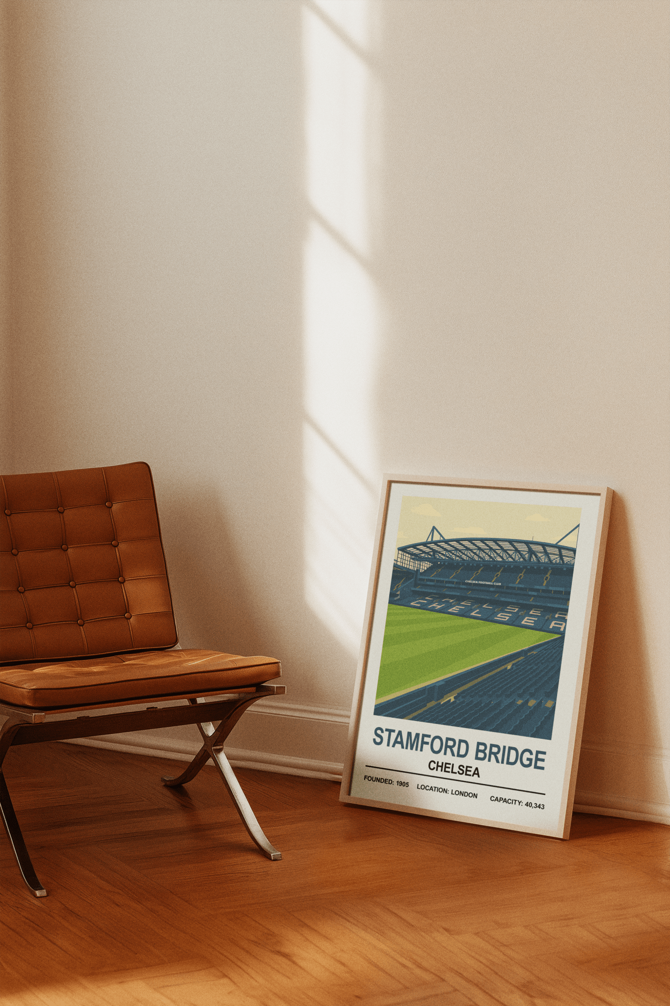 Framed Chelsea Stamford Bridge Stadium poster