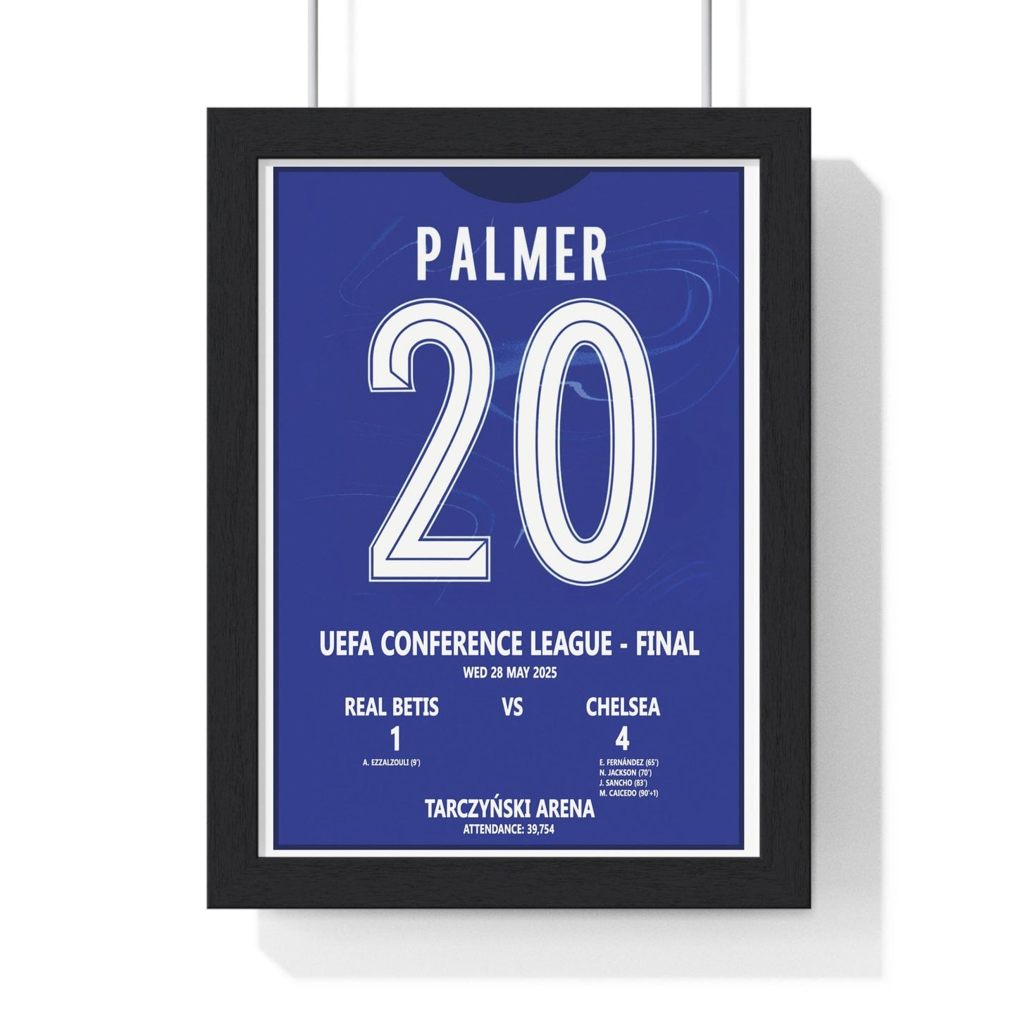 Framed Chelsea UEFA Final 2025 Palmer Poster - Conference League Print Wall Art poster