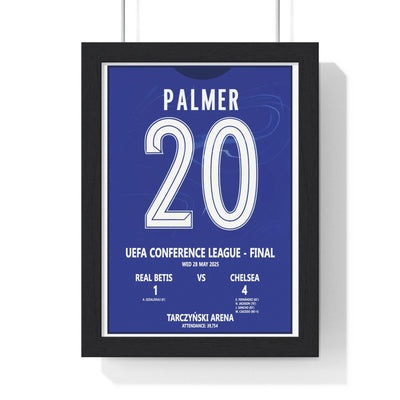 Framed Chelsea UEFA Final 2025 Palmer Poster - Conference League Print Wall Art poster