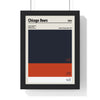 Framed Chicago Bears colour swatch print