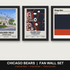 Chicago Bears Fan Wall Set | Soldier Field Print, Stadium Map & Team Colours