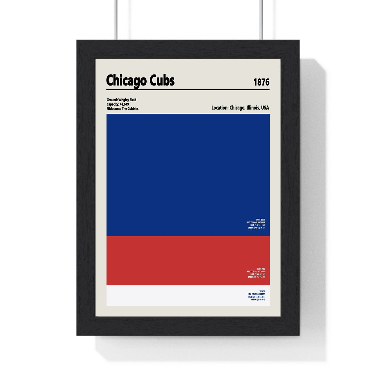 Chicago Cubs MLB Colour Swatch Print
