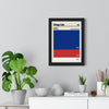 Chicago Cubs colour swatch print framed on a living room wall