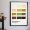 Chippy Tea Colour Chart framed on a wall